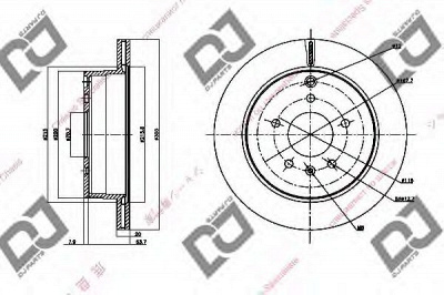 DJ PARTS bd1394 -  Тормозной диск